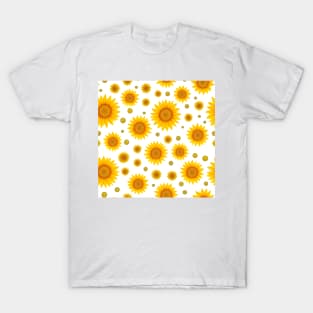 Sunflowers Pattern T-Shirt